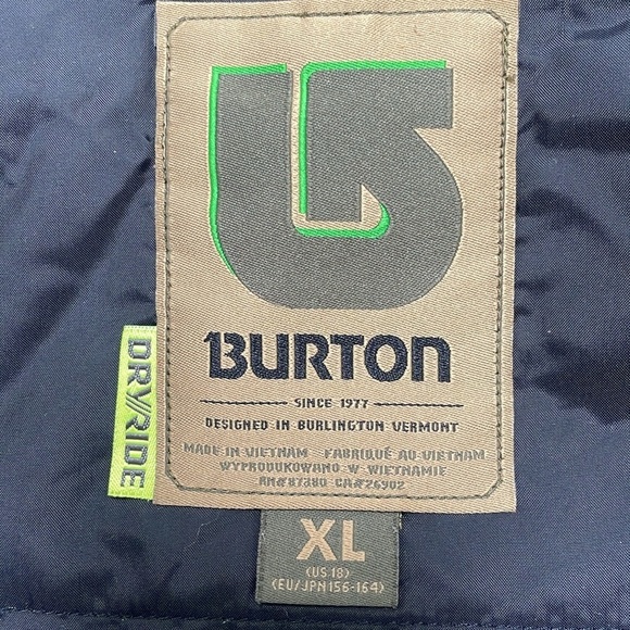 Burton Big Boy's Game Day Jacket Youth XL 18 years gray black ski snowboard - Picture 12 of 15